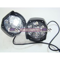 ACC FARO  FARO LEDS REDONDO HIPERLED  9 LED (( JUEGO  )) 27W CON STROBO