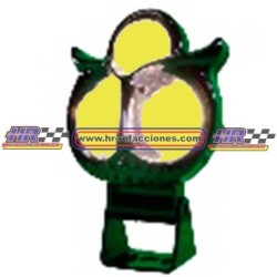 MOTOCICLETAS  FARO LED BUHO 3 LENTES (( JUEGO )) BLANCO AMARILLO