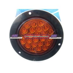 ACC LUZ  PLAFON REDONDO LED ATORNILLABLE AMBAR 24 LED CUARTO Y STOP CONTORNO NEGRO