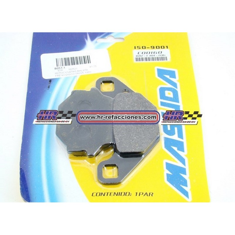 MOTOCICLETAS  BALATA FRENO DISCO GN125 1301-106 MASUDA