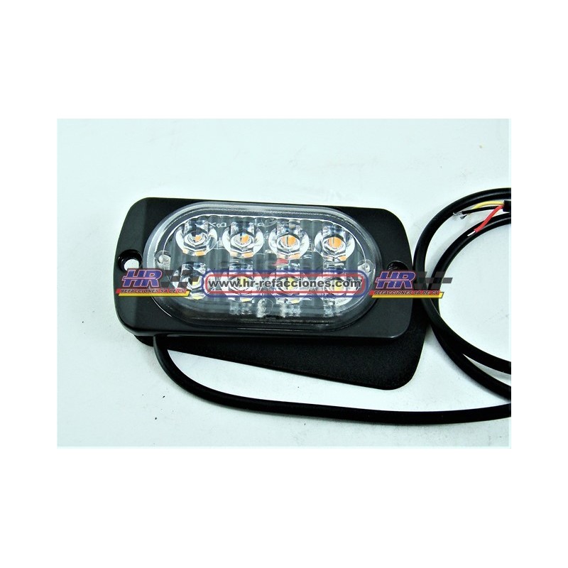 ACC LUZ  PLAFON ESTROBO AUTOMOTRIZ , 8 LED , MULTIFUNCIONES AMBAR BLANCO PIEZA