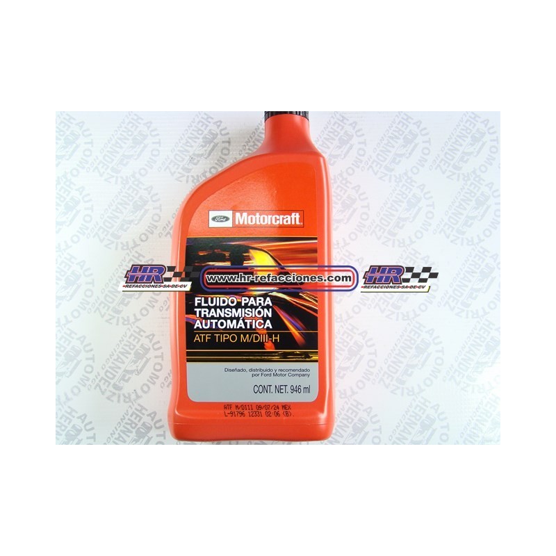 QUIMICOS ACEITE  TRANSMISION AUTOMATICA MOTOORCRAFT LITRO MC 16D MATF 3 M/DIII-H      946 ML