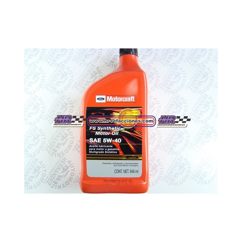 QUIMICOS ACEITE  MOTOR 946 ML MOTORCRAFT SINTETICO SAE 5W-40 MSMX 05W40 SB