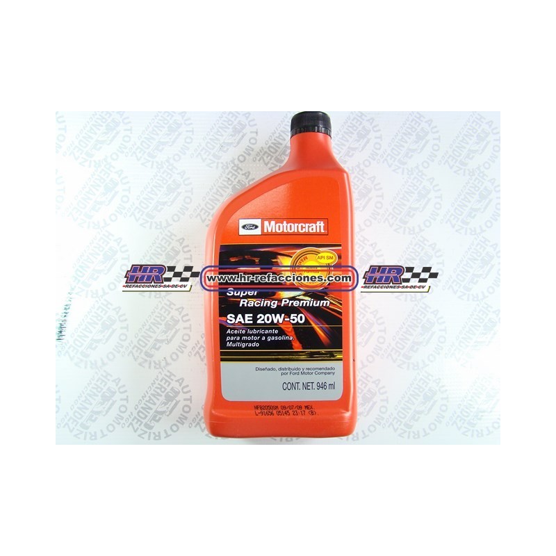 QUIMICOS ACEITE  MOTOR 946 ML MOTORCRAFT SAE 20W-50 MULTIGRADO MSMX 020W50 B