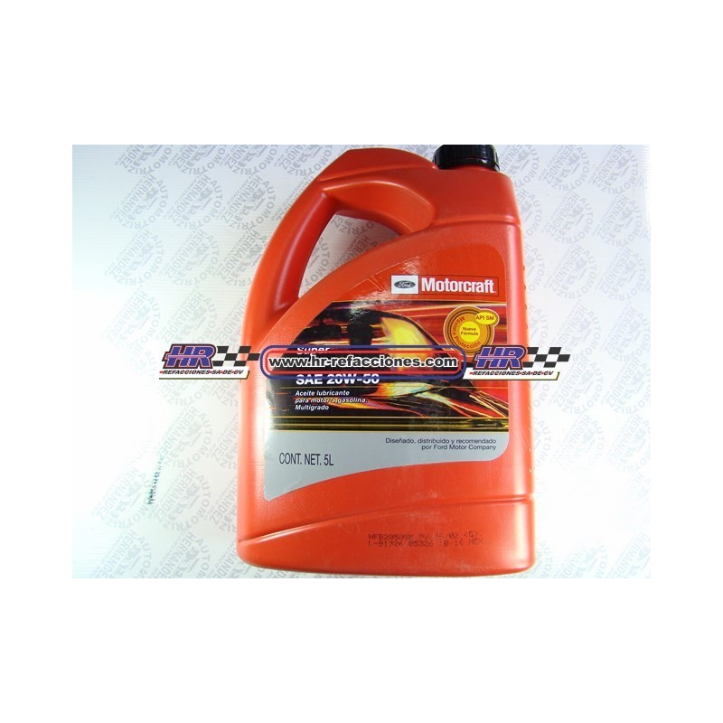 QUIMICOS ACEITE  MOTOR GALON MOTORCRAFT SAE 20W-50 MULTIGRADO MSMX 020W50 G4