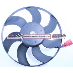 MOTOVENTILADOR  VW BORA MOTOR DIESEL 2005-2009 1K0-959-455DG    29 CM  2 TERMINALES  AUXILIAR HG