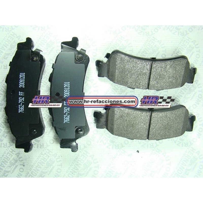 BALATAS  CHEV SILVERADO 1500 99-00 7662-792	 	 AVALANCHE 2500 02-03  (Tras )1999 	Gmc 	Sierra 1500