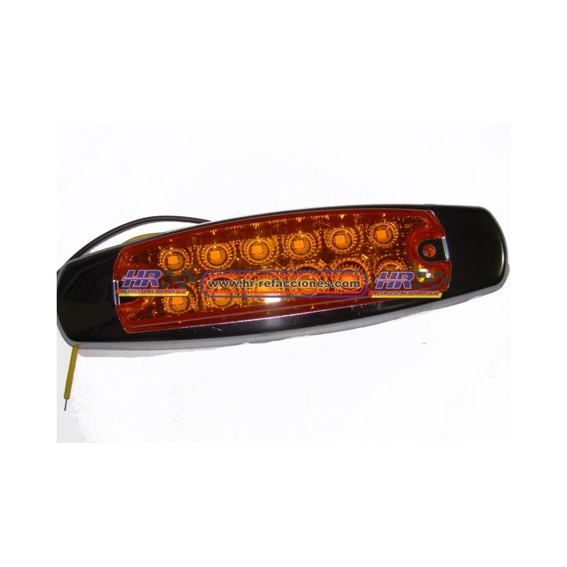 ACC LUZ  PLAFON LATERAL 12 LED PIEZA AMBAR CON ESTROBO Y FIJO