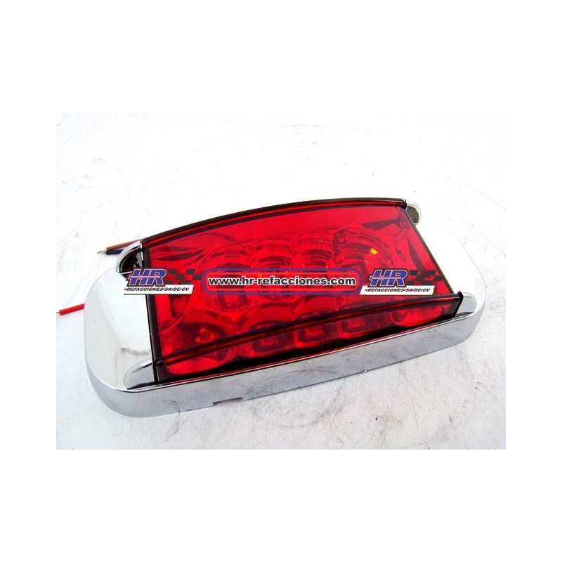 ACC LUZ  PLAFON LATERAL 16 LED CROMADO ROJO 16 LED CON ESTROBO PIEZA