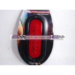 ACC LUZ  PLAFON OVALADO LED ATORNILLABLE  ROJO LED GEL CON INTERMITENTES NEGRO