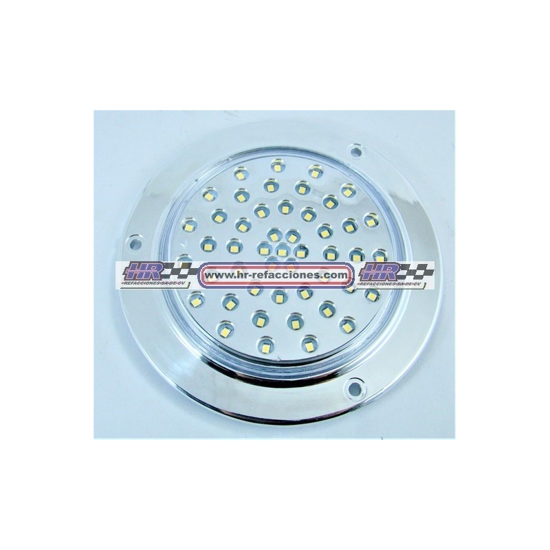 ACC LUZ  PLAFON REDONDO LED ATORNILLABLE BLANCO C/FUNCIONES 66 LED CROMADO