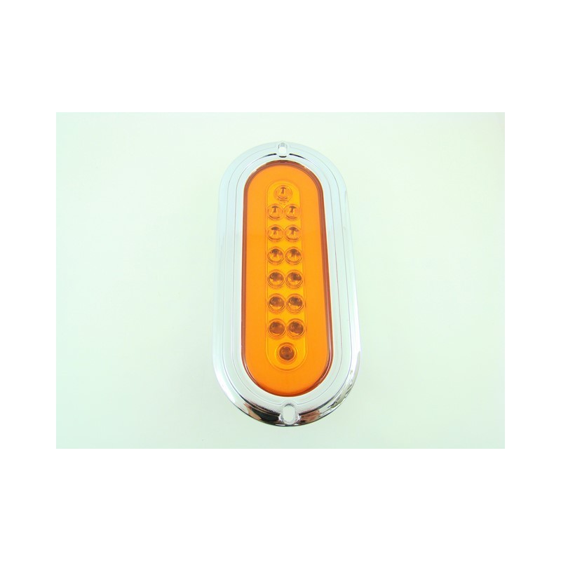 ACC LUZ  PLAFON OVALADO  5 LED 4 FUNCIONES AMBAR CON GEL