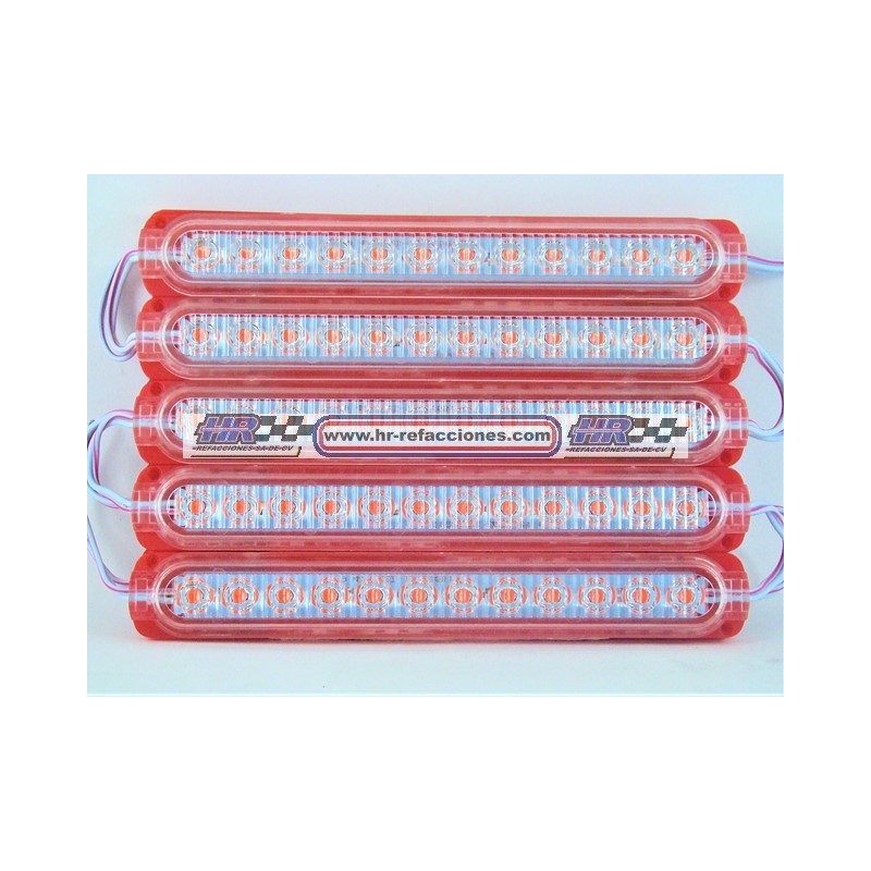 ACC LUZ  PLAFON LATERAL 12 LEDS 18 CM ROJO PIEZA