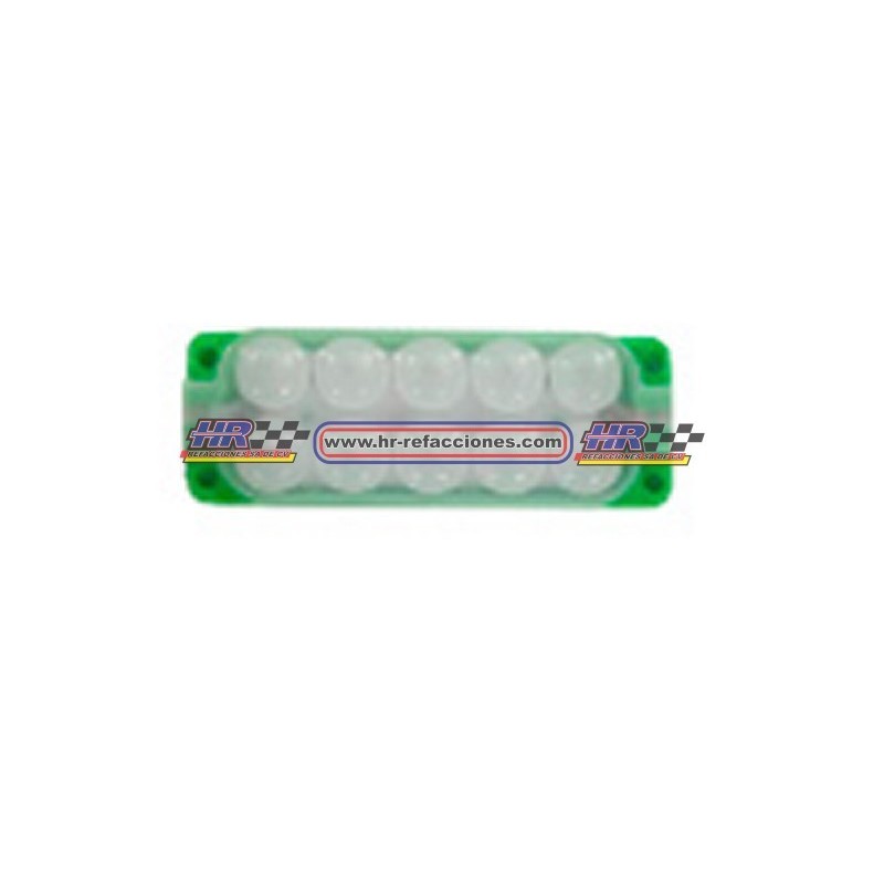 ACC LUZ  PLAFON LATERAL 10 LED GEL VERDE PIEZA