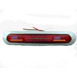 ACC LUZ  PLFON LATERAL LED CONTONO CROMADO CON ESTROBO AMBAR