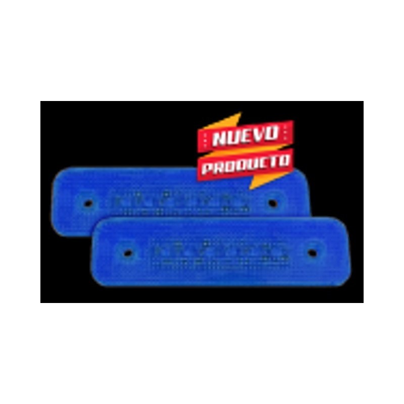 ACC LUZ  PLAFON LATERAL PARA CAMION , CON REFLEJANTE , FIJO + ESTROBO , AZUL (( JUEGO ))