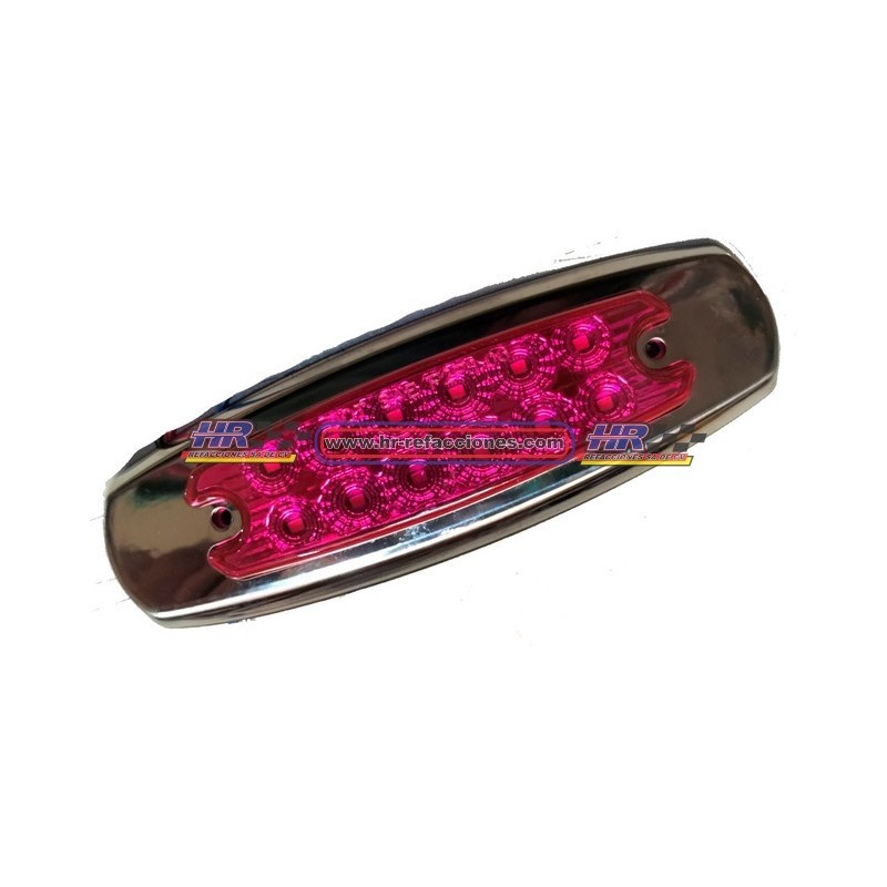 ACC LUZ  PLAFON LATERAL 12 LED PIEZA ROSA CON ESTROBO Y FIJO