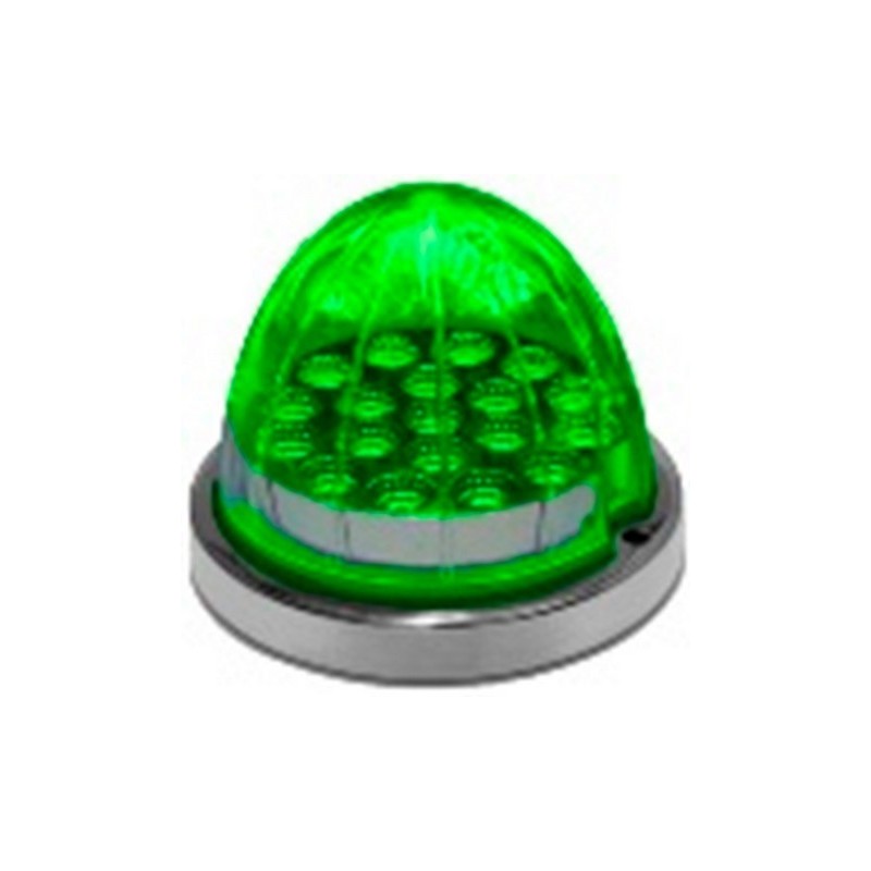 ACC LUZ  PLAFON REDONDO PUNTA 18 LED VERDE PIEZA