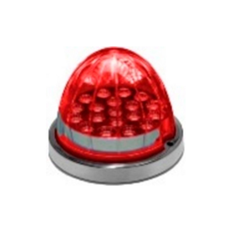 ACC LUZ  PLAFON REDONDO PUNTA 18 LED ROJO PIEZA