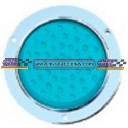 ACC LUZ  PLAFON REDONDO LED ATORNILLABLE AZUL ICE C/FUNCIONES 48 LED CROMADO