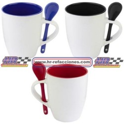 PUBLICIDAD  TAZA CON CUCHARA SUBLIMADA