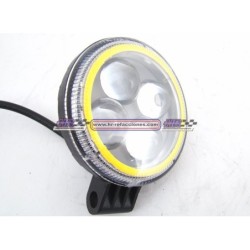 ACC FARO  FARO LEDS REDONDO HIPERLED  4 LED (( JUEGO )) CON LUPA ESTROBO CON ARILLO LED AMBAR